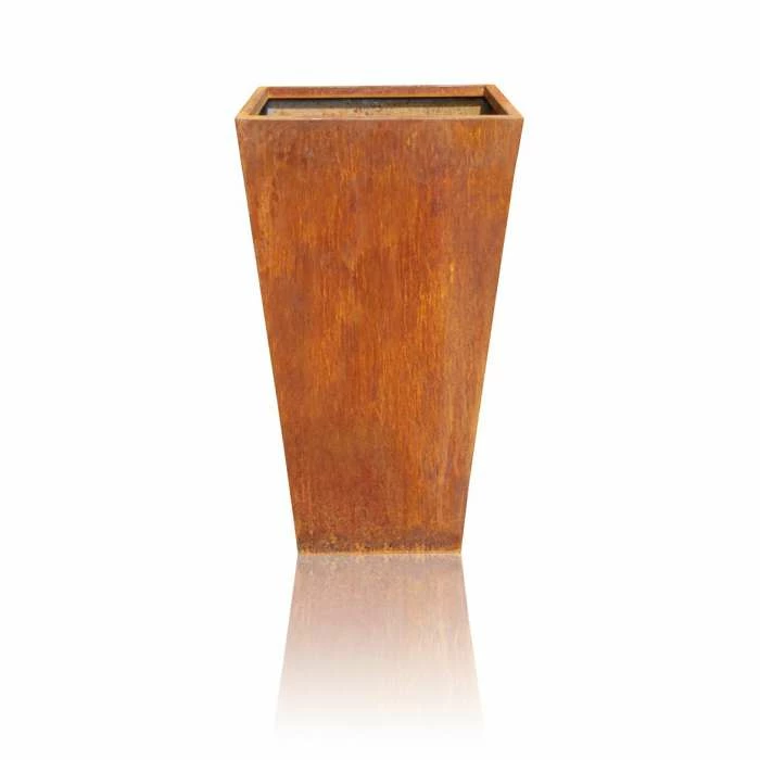 H60cm Corten Steel Flared Planter 5 H60cm Corten Steel Flared Planter - Image 3