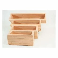 68cm Larch Wood Small Trough Planter -Plants outlet store PP2039 add image 1 49b2