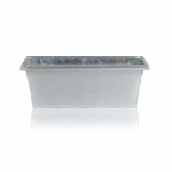 50cm Zinc Galvanised Trough Planter - By Primrose™
