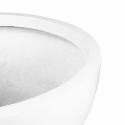 72cm Fibreglass High Gloss Low Bowl Planter - By Primrose™ -Plants outlet store PP2108WHT add image 3 c87b