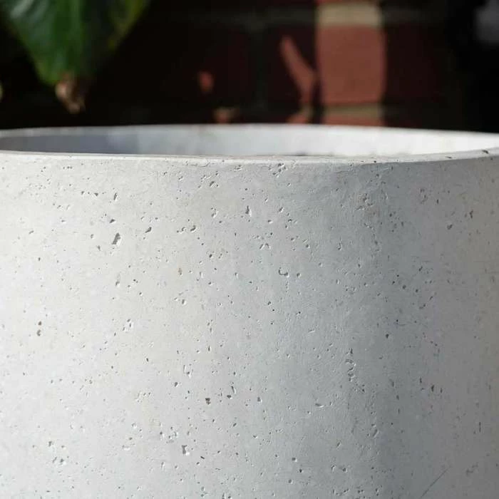 Cylinder 45cm Handmade Fiberstone Planter In White - Exclusive To Primrose 7 Cylinder 45cm Handmade Fiberstone Planter In White - Exclusive To Primrose - Image 5