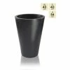 54cm Black Calgary Polystone Tall Planter -Plants outlet store PP2354M main image e225