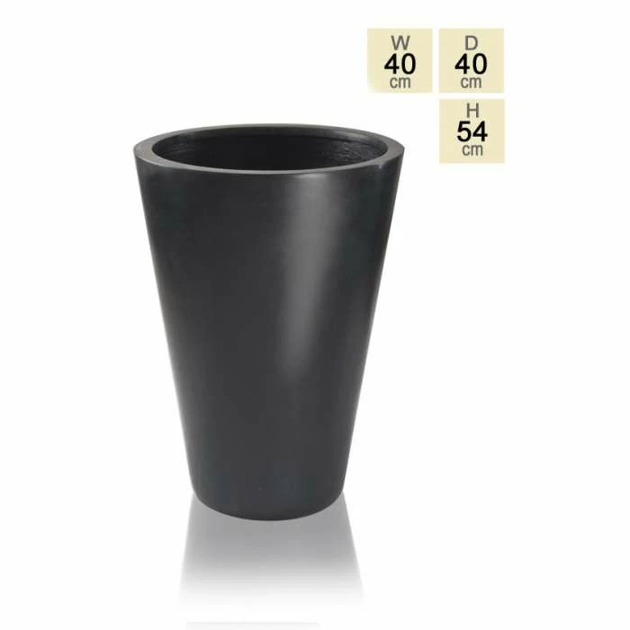 54cm Black Calgary Polystone Tall Planter 3 54cm Black Calgary Polystone Tall Planter