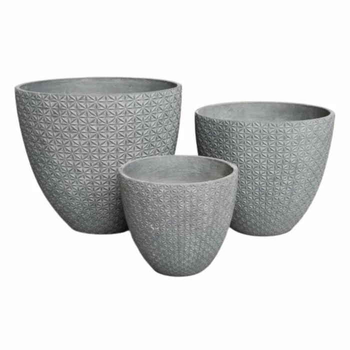 H48cm Large Frostproof Concrete Star Egg Planter In Engraved Design 4 H48cm Large Frostproof Concrete Star Egg Planter In Engraved Design - Image 2