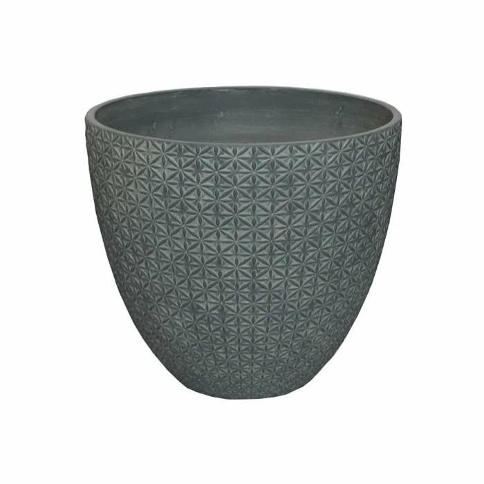 H40cm Medium Frostproof Concrete Star Egg Planter In Engraved Design 3 H40cm Medium Frostproof Concrete Star Egg Planter In Engraved Design
