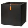 30cm Capi Tutch Cube Planter - Black 1 30cm Capi Tutch Cube Planter - Black -Plants outlet store PP2373S main image 81bb