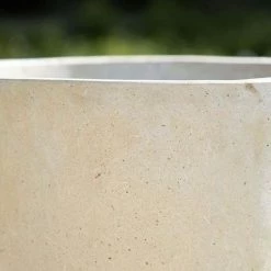 Round 60cm Handmade Fiberstone Planter In Cream - Exclusive To Primrose -Plants outlet store PP23CRMS PP23CRM 4 5512