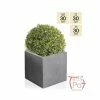 W30cm Fibrecotta Kadamus Cube Pot In Dark Grey Meteor Texture -Plants outlet store PP2407M main image 8bda
