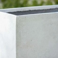 Trough 100cm Handmade Fiberstone Planter In White - Exclusive To Primrose -Plants outlet store PP24WHTS PP24WHTM 3 afb0