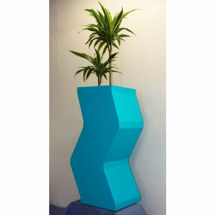 Tall Fibreglass 'Zig Zag' Planter 100cm 3 Tall Fibreglass 'Zig Zag' Planter 100cm