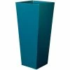 H70cm Zinc Galvanised Teal Flared Square Planter - By Primrose™ -Plants outlet store PP2640M rollover image e726
