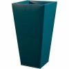 H48cm Zinc Galvanised Teal Flared Square Planter - By Primroseâ„¢ 2 H48cm Zinc Galvanised Teal Flared Square Planter - By Primroseâ„¢ -Plants outlet store PP2640S rollover image a00b