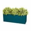 70cm Zinc Galvanised Teal Trough Planter - By Primrose™ -Plants outlet store PP2641S rollover image 570d
