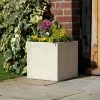 Cube 50cm Handmade Fiberstone Planter In Cream - Exclusive To Primrose 2 Cube 50cm Handmade Fiberstone Planter In Cream - Exclusive To Primrose -Plants outlet store PP26CRML PP26CRMM main f420
