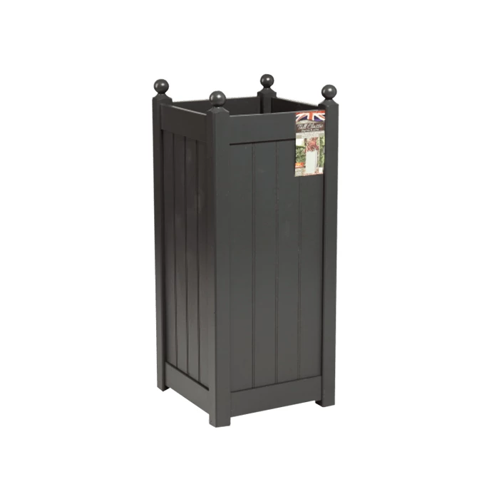 90cm Timber Charcoal Grey Tall Classic Planter 3 90cm Timber Charcoal Grey Tall Classic Planter