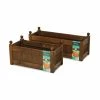 66cm Timber Chestnut Stain Classic Trough Planter 1 66cm Timber Chestnut Stain Classic Trough Planter -Plants outlet store PP2743 main image 7bb0