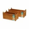 87cm Timber Beech Stain Classic Trough Planter -Plants outlet store PP2751 main image 1a6b