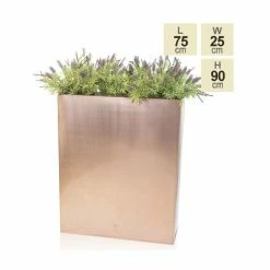 H90cm Tall Copper Trough Planter With Insert - By Primrose™ 7 H90cm Tall Copper Trough Planter With Insert - By Primrose™ -Plants outlet store PP2825 main image 6bfc