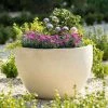 Round 60cm Handmade Fiberstone Planter In Cream - Exclusive To Primrose -Plants outlet store PP28CRM e5c2