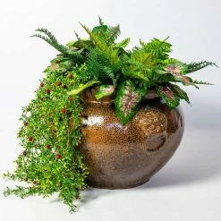 H48cm Ceramic Washed Bowl Planter 13 H48cm Ceramic Washed Bowl Planter -Plants outlet store PP2929BR add image 4 a5c9