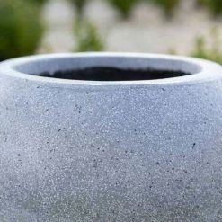 Sphere 32cm Handmade Fiberstone Planter In Grey - Exclusive To Primrose -Plants outlet store PP29GRY 3 76eb