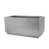 60cm Zinc Galvanised Kick-Bottom Trough Planter In Silver By Primrose™ -Plants outlet store PP3007S rollover image e148
