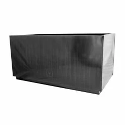 100cm Zinc Galvanised Kick-Bottom Trough Planter In Platinum By Primrose™