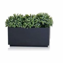 60cm Zinc Galvanised Kick-Bottom Trough Planter In Platinum By Primrose™ -Plants outlet store PP3008S feed image 794d