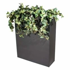 H90cm Black Zinc Tall Trough Planter With Insert - By Primrose™ -Plants outlet store PP3009 add image 2 8685
