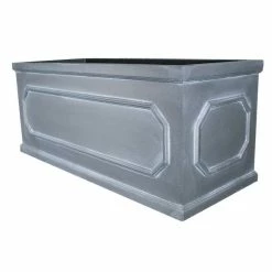 51cm Terracotta Fibrecotta Kensington Lead Effect Framed Trough Planter - By Terra Pot™ -Plants outlet store PP3012 add image 2 3399
