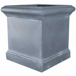 H27cm Blenheim Lead Effect Cube Pot - By Terra Pot™ -Plants outlet store PP3013 add image 2 5d06