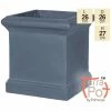 H27cm Blenheim Lead Effect Cube Pot - By Terra Pot™ -Plants outlet store PP3013 main image 6c15