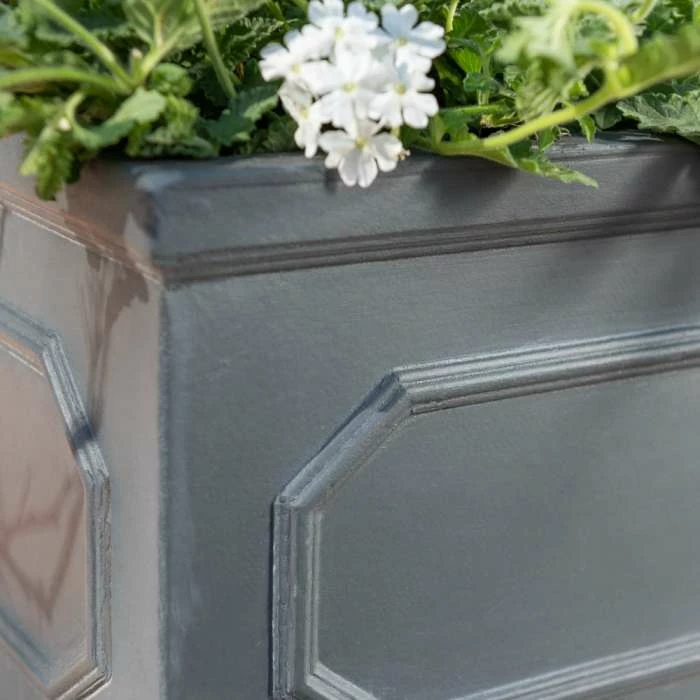 61cm Kensington Lead Effect Framed Trough Planter 4 61cm Kensington Lead Effect Framed Trough Planter - Image 2