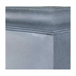 36cm Terracotta Fibrecotta Blenheim Lead Effect Cube Planter By Terra Pot -Plants outlet store PP3023 rollover image bb87