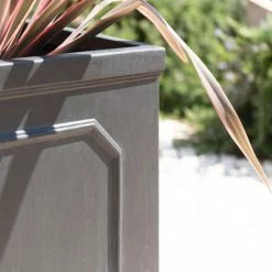 H45cm Buckingham Lead Effect Framed Cube Planter - By Terra Pot™ -Plants outlet store PP3031 rollover image 3ef2