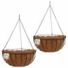 Set Of Two 40cm Pre-Lined Metal Hanging Basket Planters By Smart Garden -Plants outlet store PP3868X2 main image 3e3f