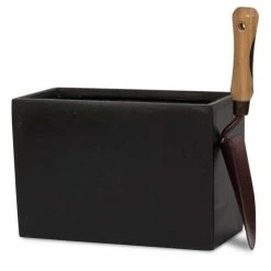 30cm Light Polystone Small Trough Pot In Black -Plants outlet store PP3931 add image 1 a6a5