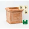 D26cm Small Terracotta Cube Pot -Plants outlet store PP3952 main image a3d4
