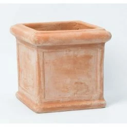 D26cm Small Terracotta Cube Pot -Plants outlet store PP3952 rollover image eb72
