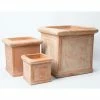 Terracotta Cube Planters - Mixed Set Of 3 - H26/37/50cm 1 Terracotta Cube Planters - Mixed Set Of 3 - H26/37/50cm -Plants outlet store PP3955 main image a5c6