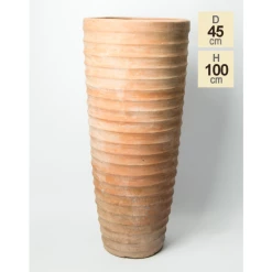 H1m Terracotta Tapered Cylinder Planter -Plants outlet store PP3959 main image a90e