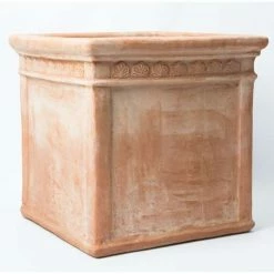 H50cm Large Light Terracotta Large Cube Planter -Plants outlet store PP3962 add image 6 2fc0