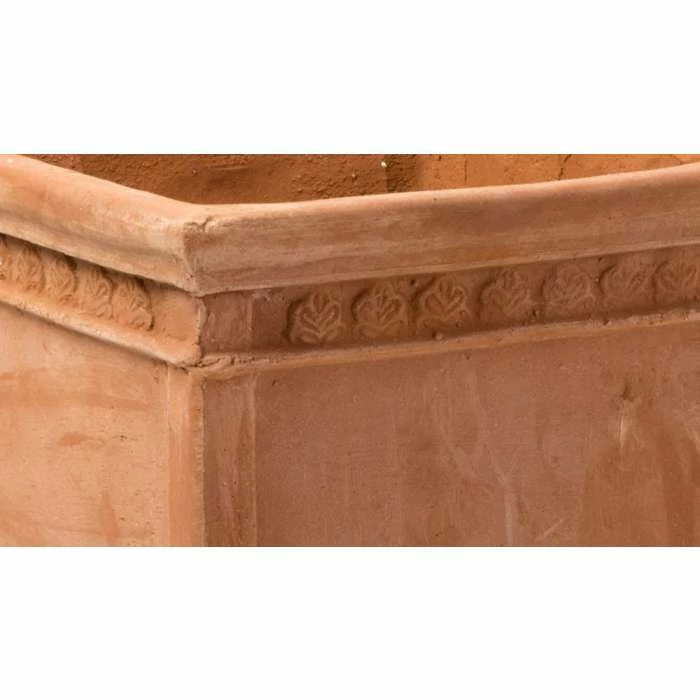 Light Terracotta Cube Planters - Mixed Set Of 3 - H30/40/50cm 4 Light Terracotta Cube Planters - Mixed Set Of 3 - H30/40/50cm - Image 2
