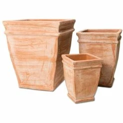 H59cm Terracotta Tapered Cube Planter -Plants outlet store PP3975 add image 5 a41b