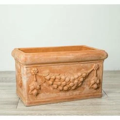 W54cm Small Terracotta Trough With Detail -Plants outlet store PP3977 add image 1 096e