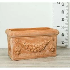 W54cm Small Terracotta Trough With Detail -Plants outlet store PP3977 add image 4 8821
