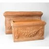 Terracotta Troughs With Detail - Mixed Set Of 2 - 54/80cm 1 Terracotta Troughs With Detail - Mixed Set Of 2 - 54/80cm -Plants outlet store PP3979 main image 78eb