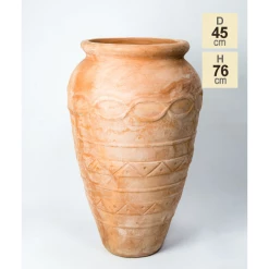 H76cm Terracotta Tall Vase Planter -Plants outlet store PP3987 main image 6e05