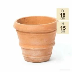 D17.5cm Terracotta Rolled Rim Pot -Plants outlet store PP3989 9af9