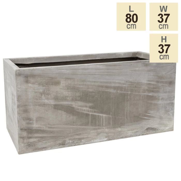 80cm Fibrecotta Large Cement Trough Planter 9 80cm Fibrecotta Large Cement Trough Planter - Image 7